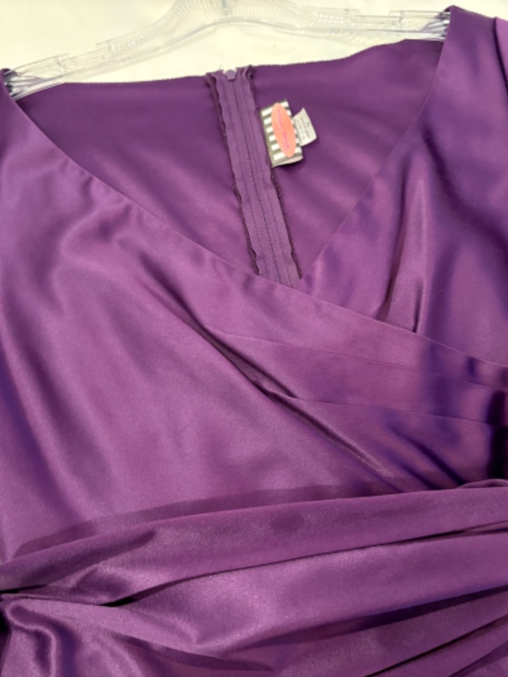Purple Satin Pinup Dress - Picture 5 of 7
